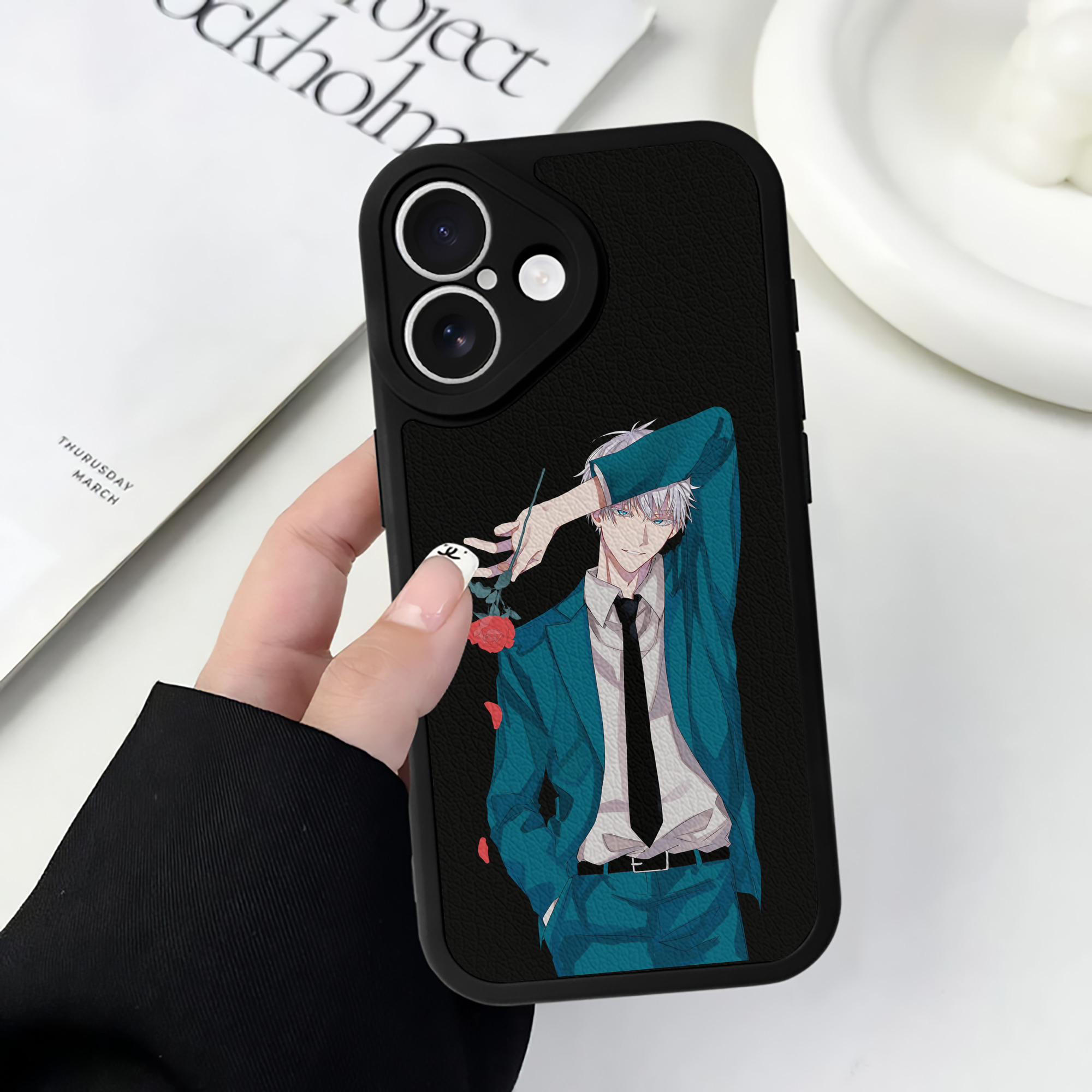 （画像用） 呪術廻戦 Jujutsu Kaisen 【iPhone 16シリーズ対応】シリコンスマホケース（レザー調） 材質：シリコン